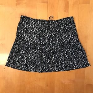 Brandy Melville Black Floral Kenzo Skirt